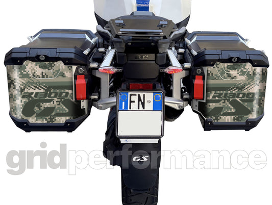 BMW R1300GS Adventure Pannier & Top Box Rear Reflective Decal Sticker (2-1.Digital Camo)