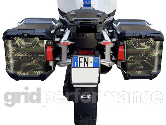 BMW R1300GS Adventure Pannier & Top Box Rear Reflective Decal Sticker (2-2.Digital Camo)