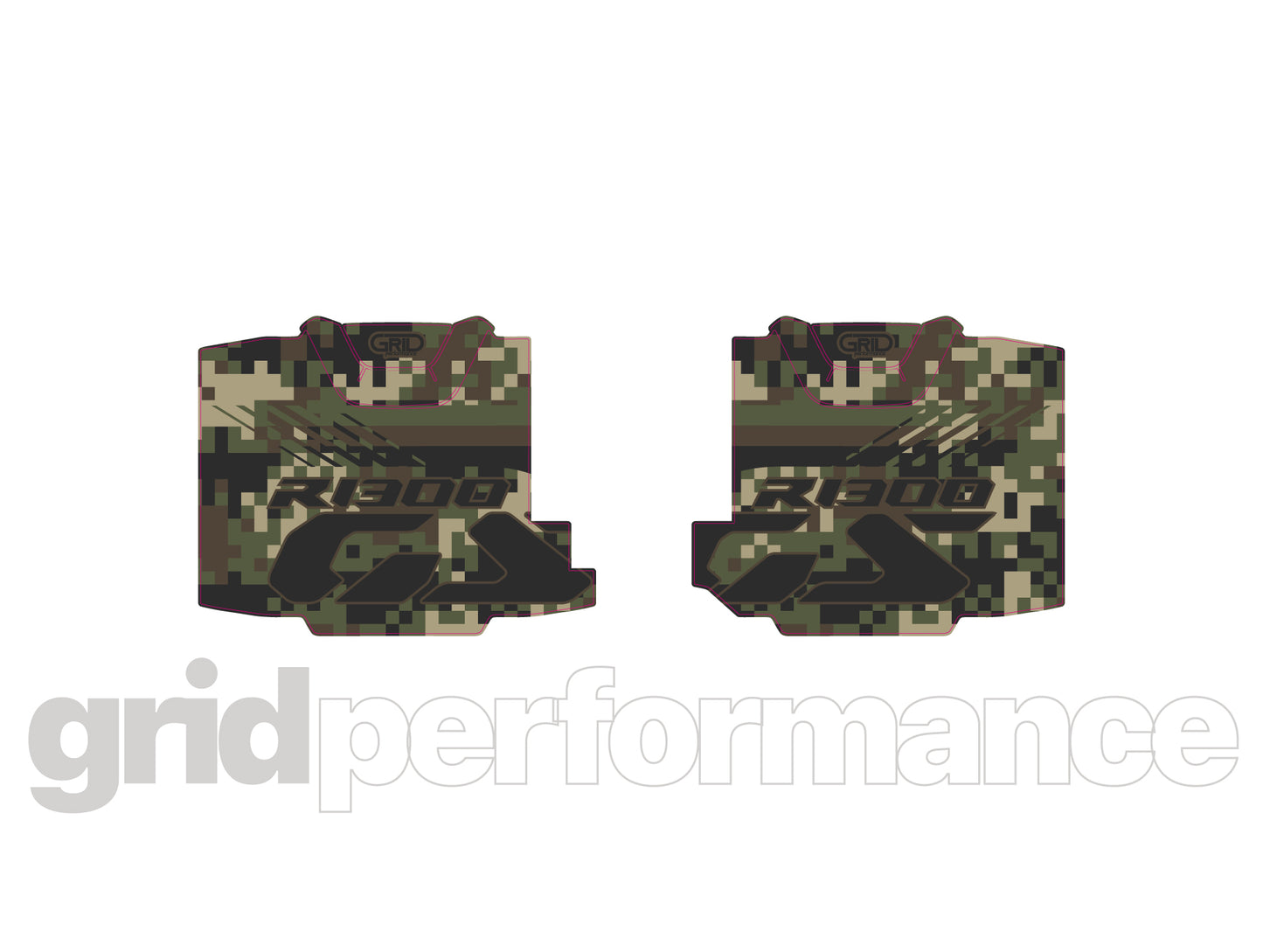 BMW R1300GS Adventure Pannier & Top Box Rear Reflective Decal Sticker (2-2.Digital Camo)