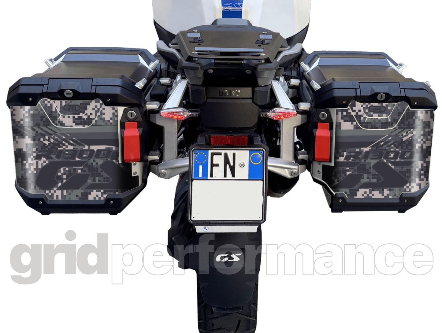 BMW R1300GS Adventure Pannier & Top Box Rear Reflective Decal Sticker (2-3.Digital Camo)