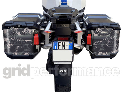 BMW R1300GS Adventure Pannier & Top Box Rear Reflective Decal Sticker (2-3.Digital Camo)