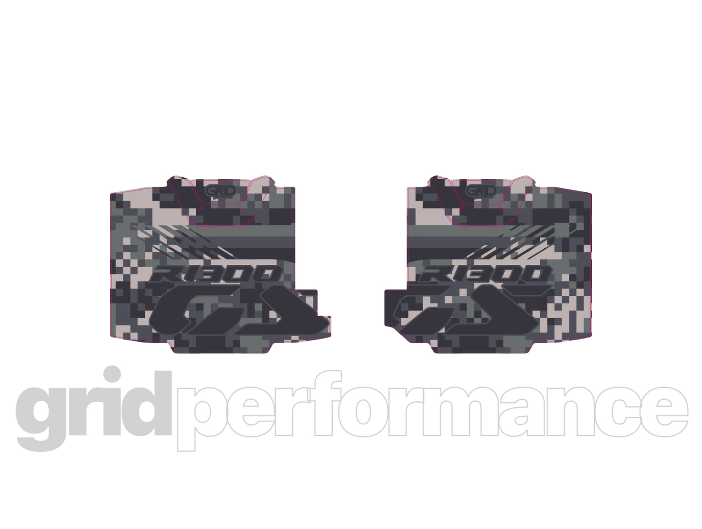 BMW R1300GS Adventure Pannier & Top Box Rear Reflective Decal Sticker (2-3.Digital Camo)