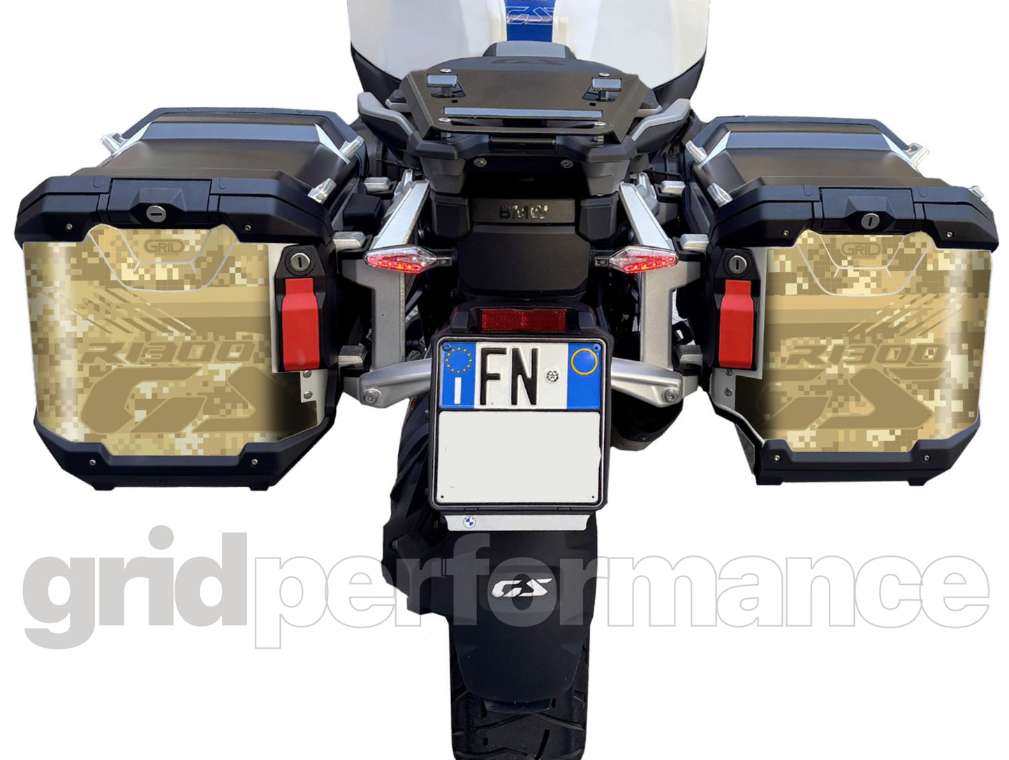BMW R1300GS Adventure Pannier & Top Box Rear Reflective Decal Sticker (2-4.Digital Camo)