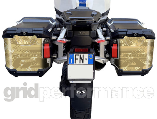 BMW R1300GS Adventure Pannier & Top Box Rear Reflective Decal Sticker (2-4.Digital Camo)
