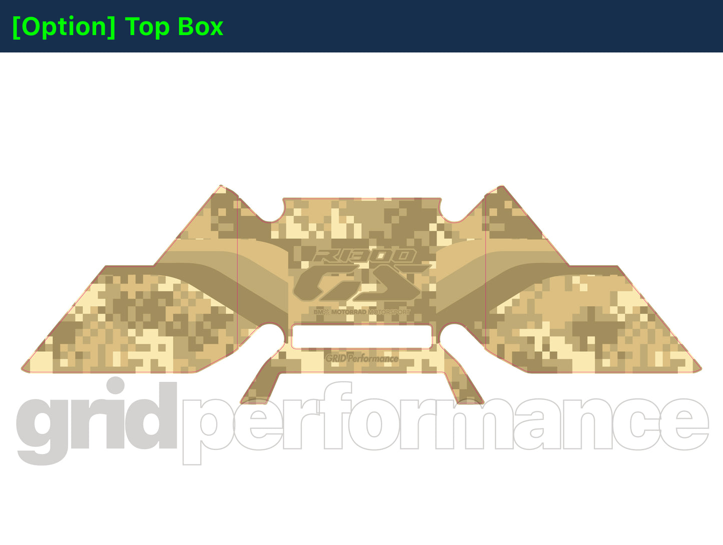 BMW R1300GS Adventure Pannier & Top Box Rear Reflective Decal Sticker (2-4.Digital Camo)