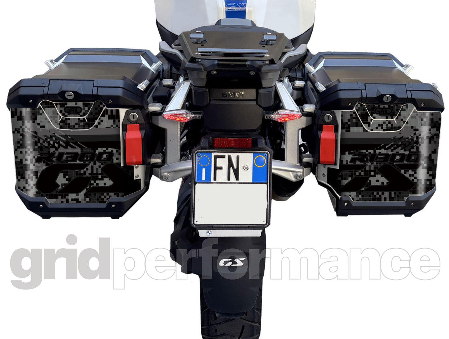 BMW R1300GS Adventure Pannier & Top Box Rear Reflective Decal Sticker (2-5.Digital Camo)