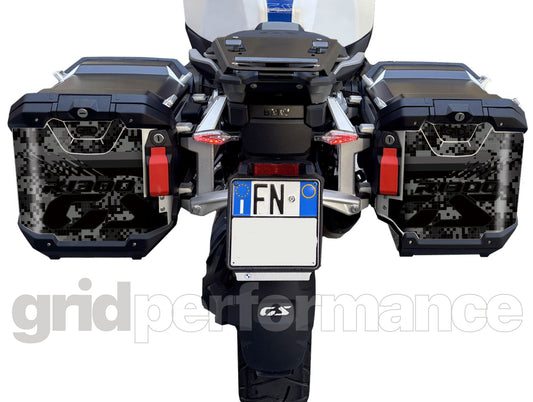 BMW R1300GS Adventure Pannier & Top Box Rear Reflective Decal Sticker (2-5.Digital Camo)