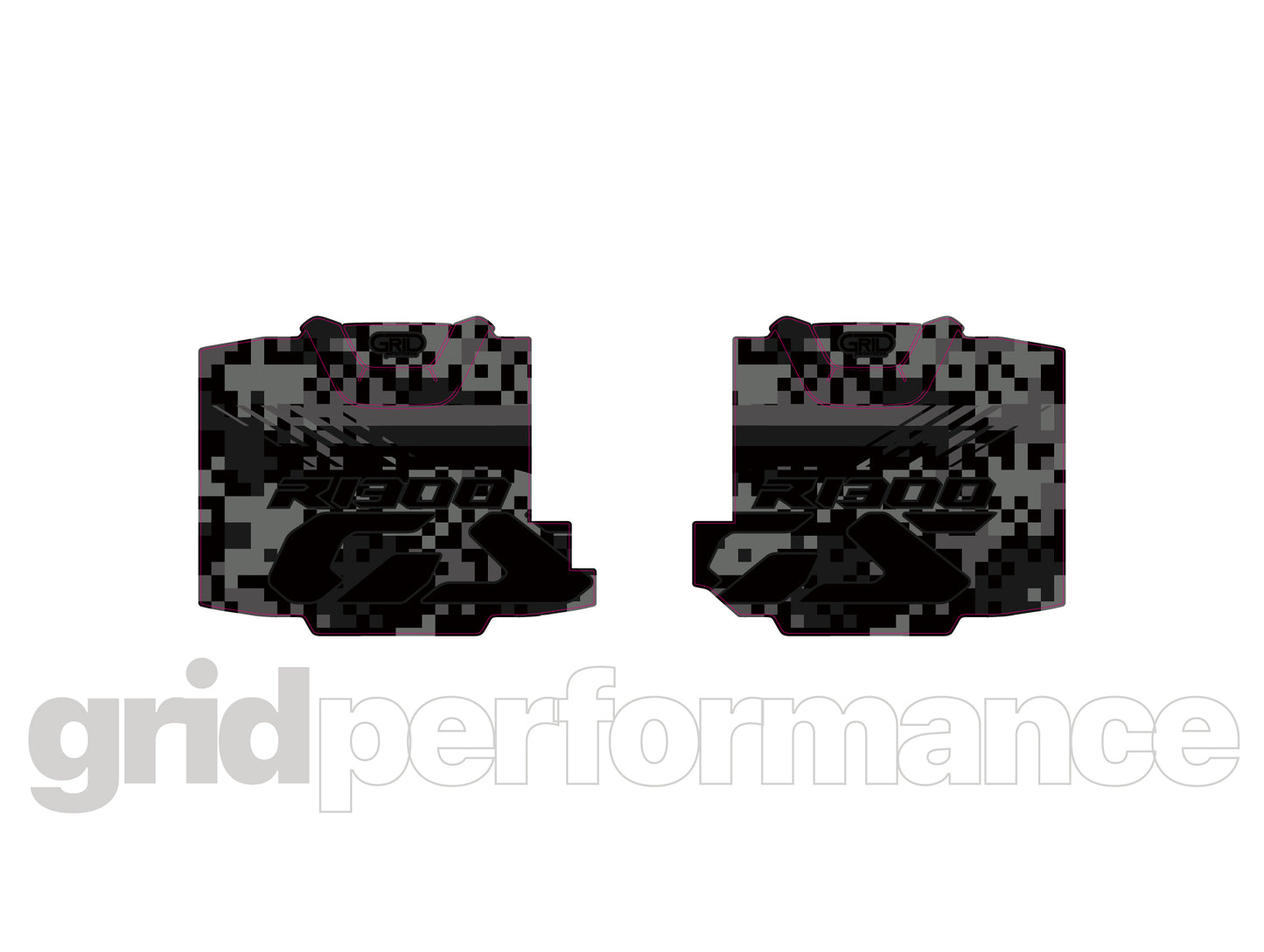 BMW R1300GS Adventure Pannier & Top Box Rear Reflective Decal Sticker (2-5.Digital Camo)