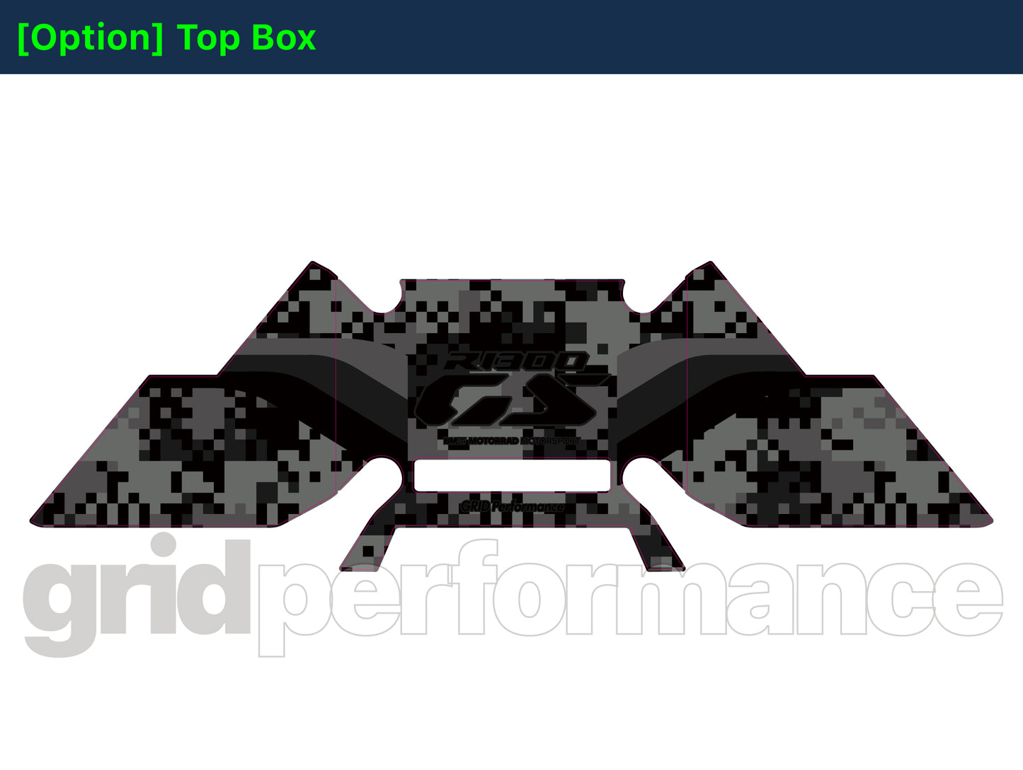 BMW R1300GS Adventure Pannier & Top Box Rear Reflective Decal Sticker (2-5.Digital Camo)