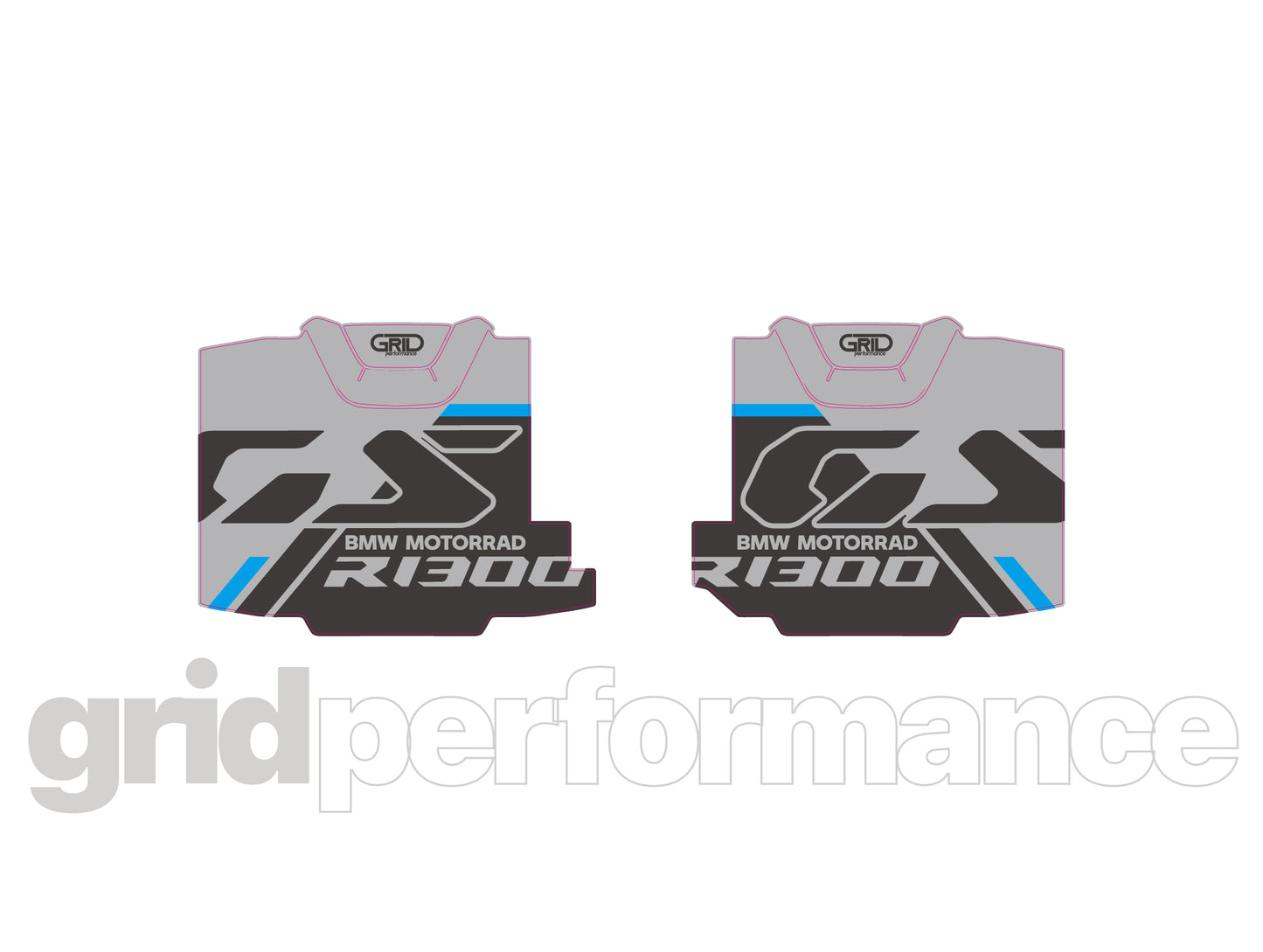 BMW R1300GS Adventure Pannier & Top Box Rear Reflective Decal Sticker (3-1.DSL)