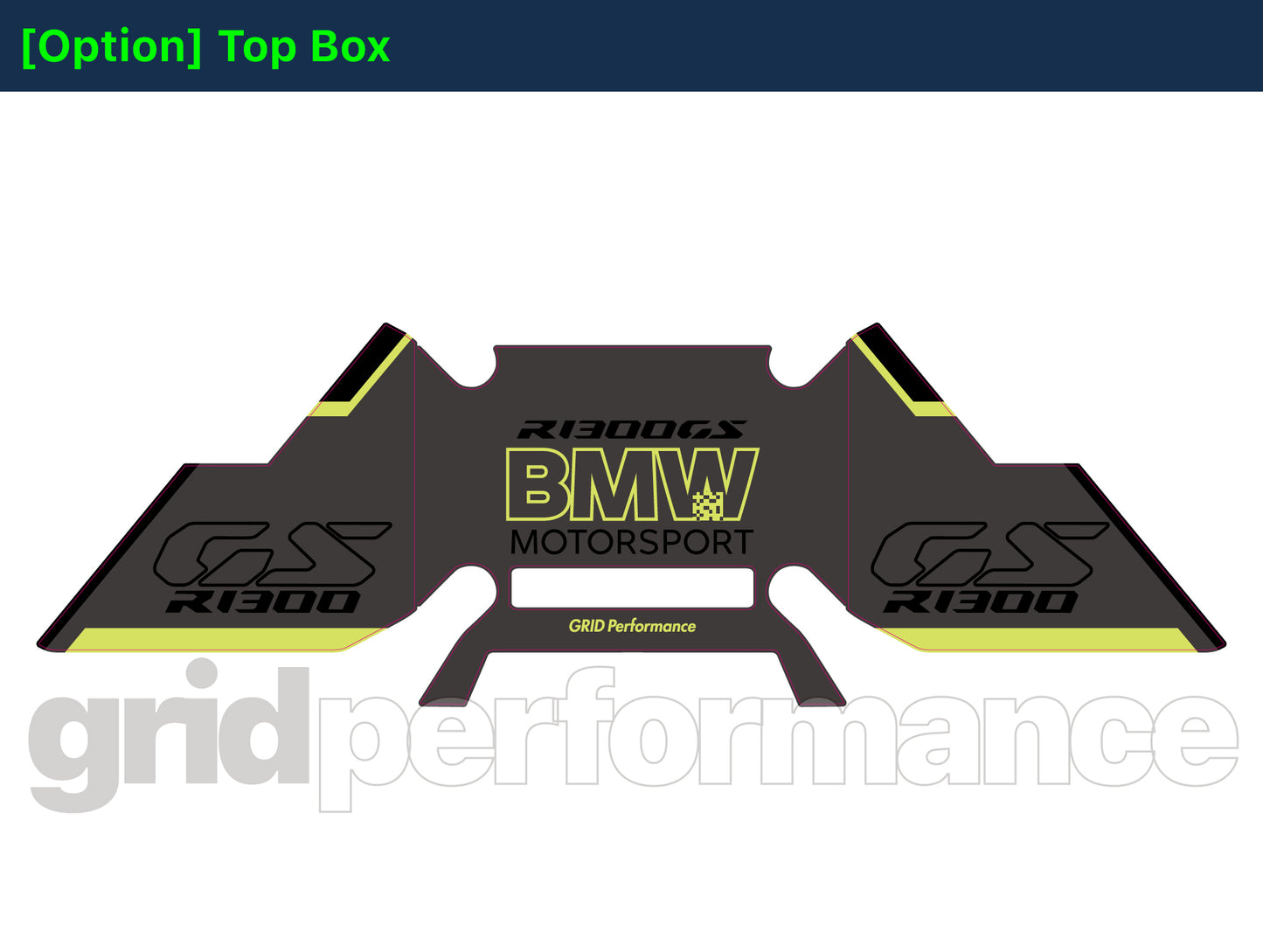 BMW R1300GS Adventure Pannier & Top Box Rear Reflective Decal Sticker (3-2.BGGY)