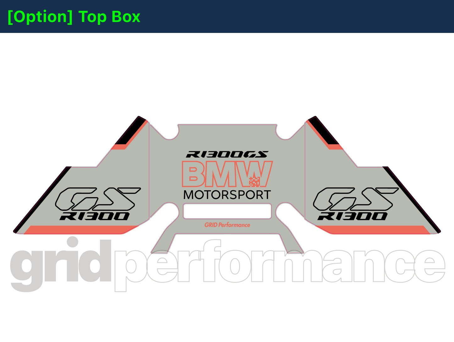 BMW R1300GS Adventure Pannier & Top Box Rear Reflective Decal Sticker (3-3.BRGP)