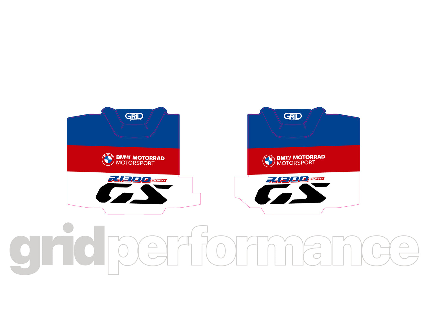 BMW R1300GS Adventure Pannier & Top Box Rear Reflective Decal Sticker (4-1.TROPHY)