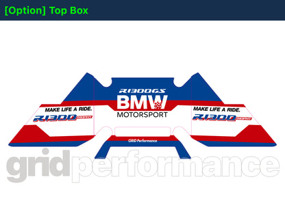 BMW R1300GS Adventure Pannier & Top Box Rear Reflective Decal Sticker (4-1.TROPHY)