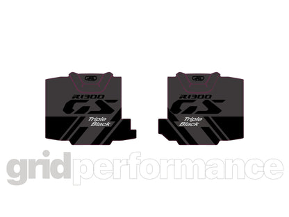 BMW R1300GS Adventure Pannier & Top Box Rear Reflective Decal Sticker (5-1.Triple Black)