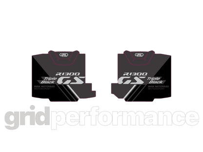 BMW R1300GS Adventure Pannier & Top Box Rear Reflective Decal Sticker (5-3.Triple Black)