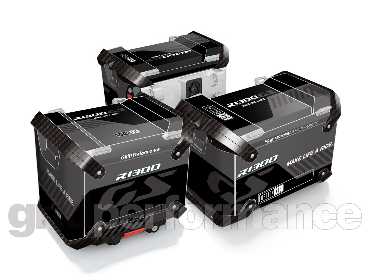 BMW R1300GS Adventure Aluminium Panniers Top Box Decal Sticker Kit (6 ...