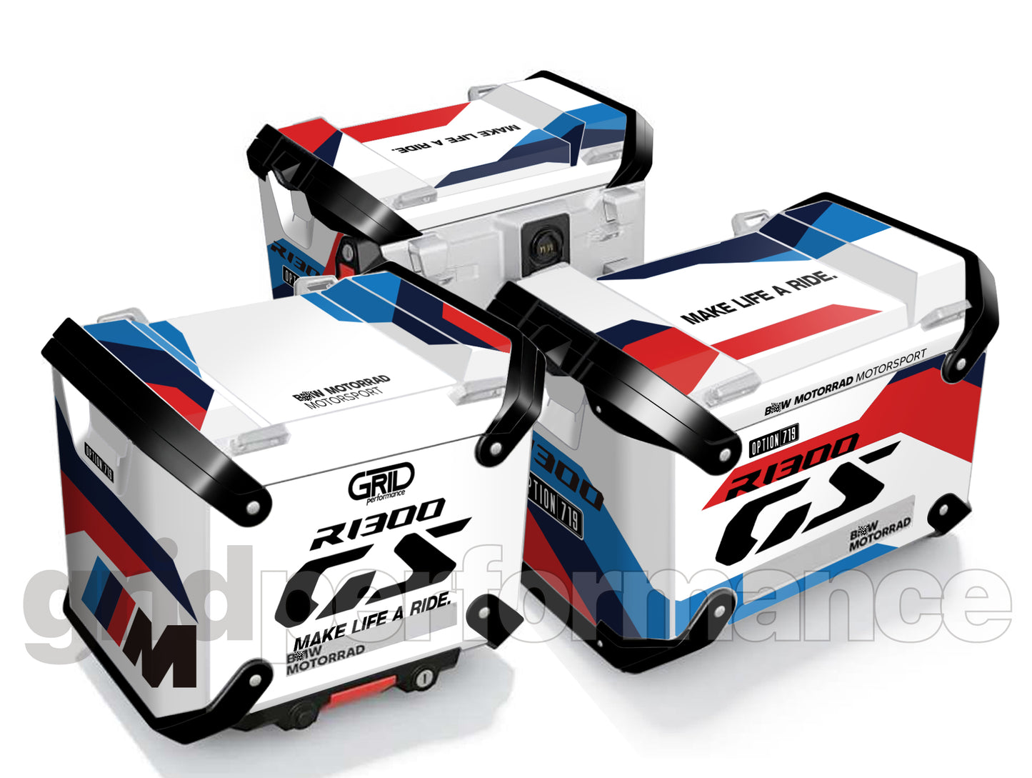 BMW R1300GS Adventure Aluminium Panniers Top Box  Decal Sticker Kit (7-2.M)
