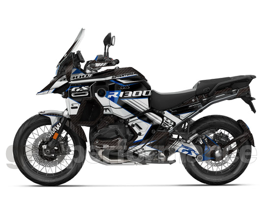 BMW R1300GS ADV Adventure Graphic Decal Sticker Kit (10-2.BW B Carbon)