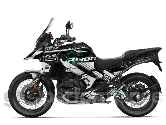 BMW R1300GS ADV Adventure Graphic Decal Sticker Kit (10-3.BW G Carbon)