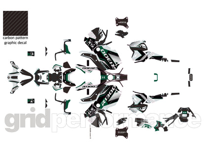 BMW R1300GS ADV Adventure Graphic Decal Sticker Kit (10-3.BW G Carbon)