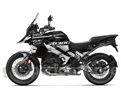BMW R1300GS ADV Adventure Graphic Decal Sticker Kit (10-5.BW G Carbon)