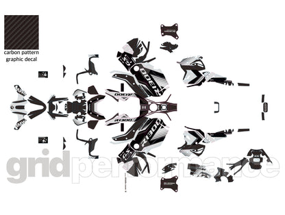 BMW R1300GS ADV Adventure Graphic Decal Sticker Kit (10-5.BW G Carbon)