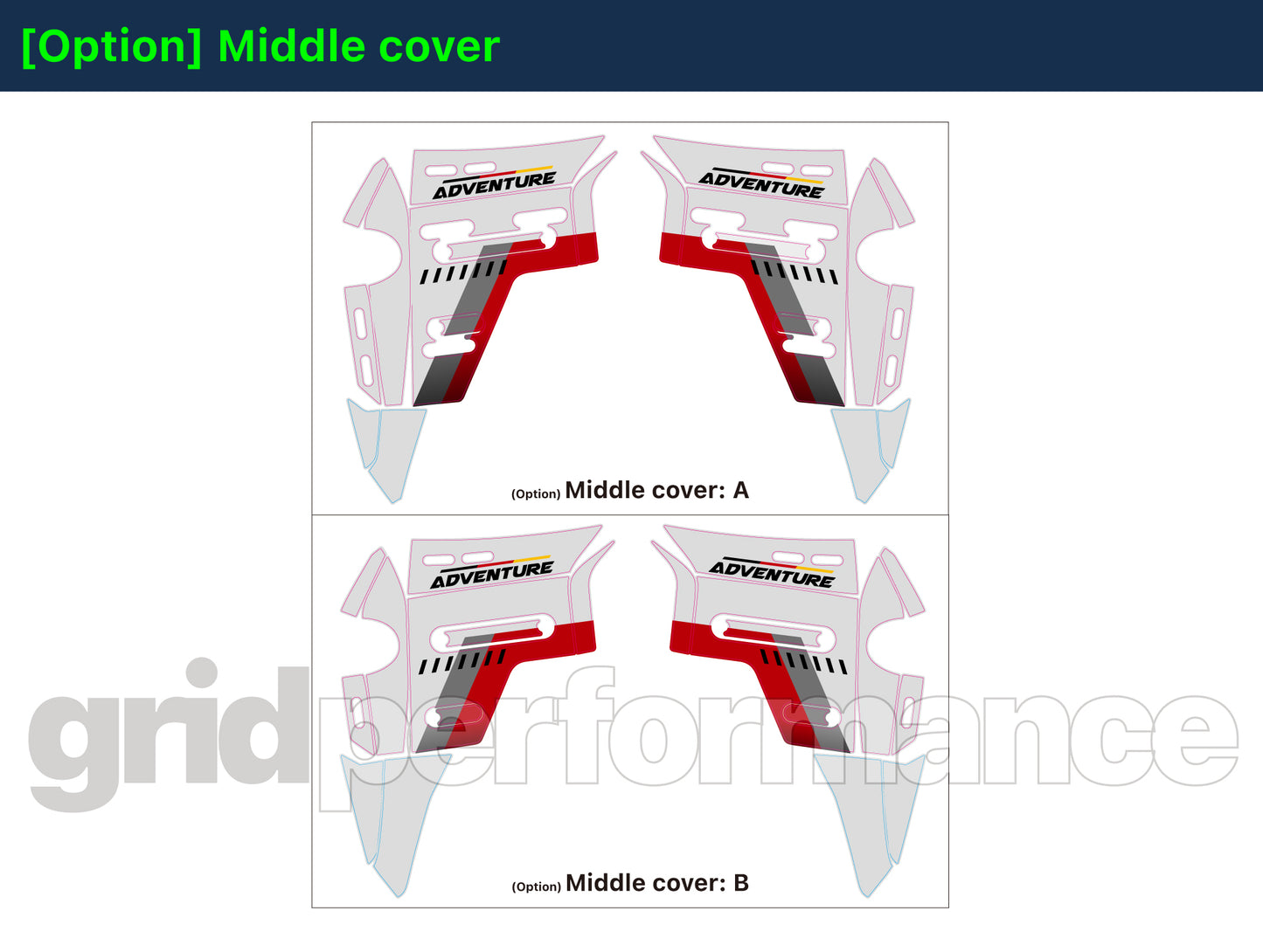 Motorcycle Fairing Decal Vinyl Sticker Kit – For BMW R1300GS ADV Adventure Type (11-1)