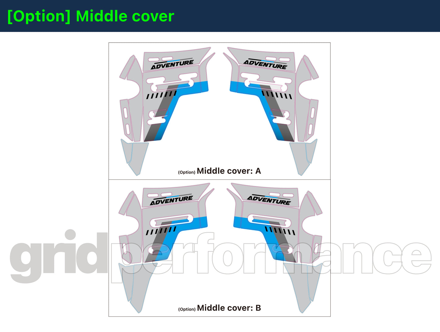 Motorcycle Fairing Decal Vinyl Sticker Kit – For BMW R1300GS ADV Adventure Type (11-2)