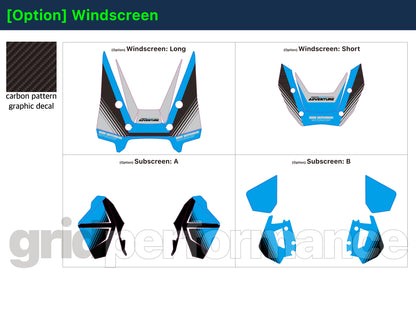 Motorcycle Fairing Decal Vinyl Sticker Kit – For BMW R1300GS ADV Adventure Type (11-2)