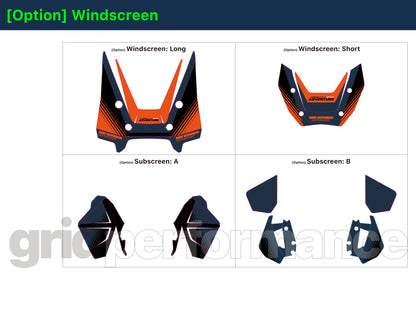 Motorcycle Fairing Decal Vinyl Sticker Kit – For BMW R1300GS ADV Adventure Type (11-6)