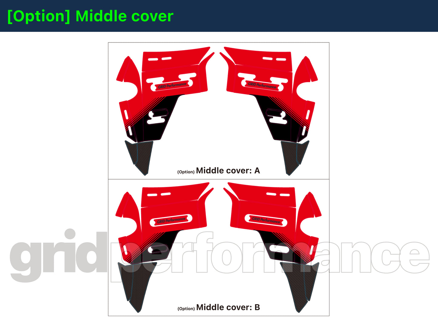 BMW R1300GS ADV Adventure Graphic Decal Sticker Kit (13-1.CHKRD Red BB Carbon)