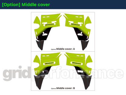 BMW R1300GS ADV Adventure Graphic Decal Sticker Kit (13-2.CHKRD Green BB Carbon)