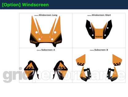 BMW R1300GS ADV Adventure Graphic Decal Sticker Kit (13-3.CHKRD YO BB Carbon)