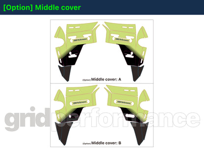 BMW R1300GS ADV Adventure Graphic Decal Sticker Kit (13-6.CHKRD YGB BB Carbon)