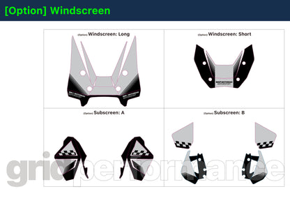 BMW R1300GS ADV Adventure Graphic Decal Sticker Kit (13-7.CHKRD GB BB Carbon)