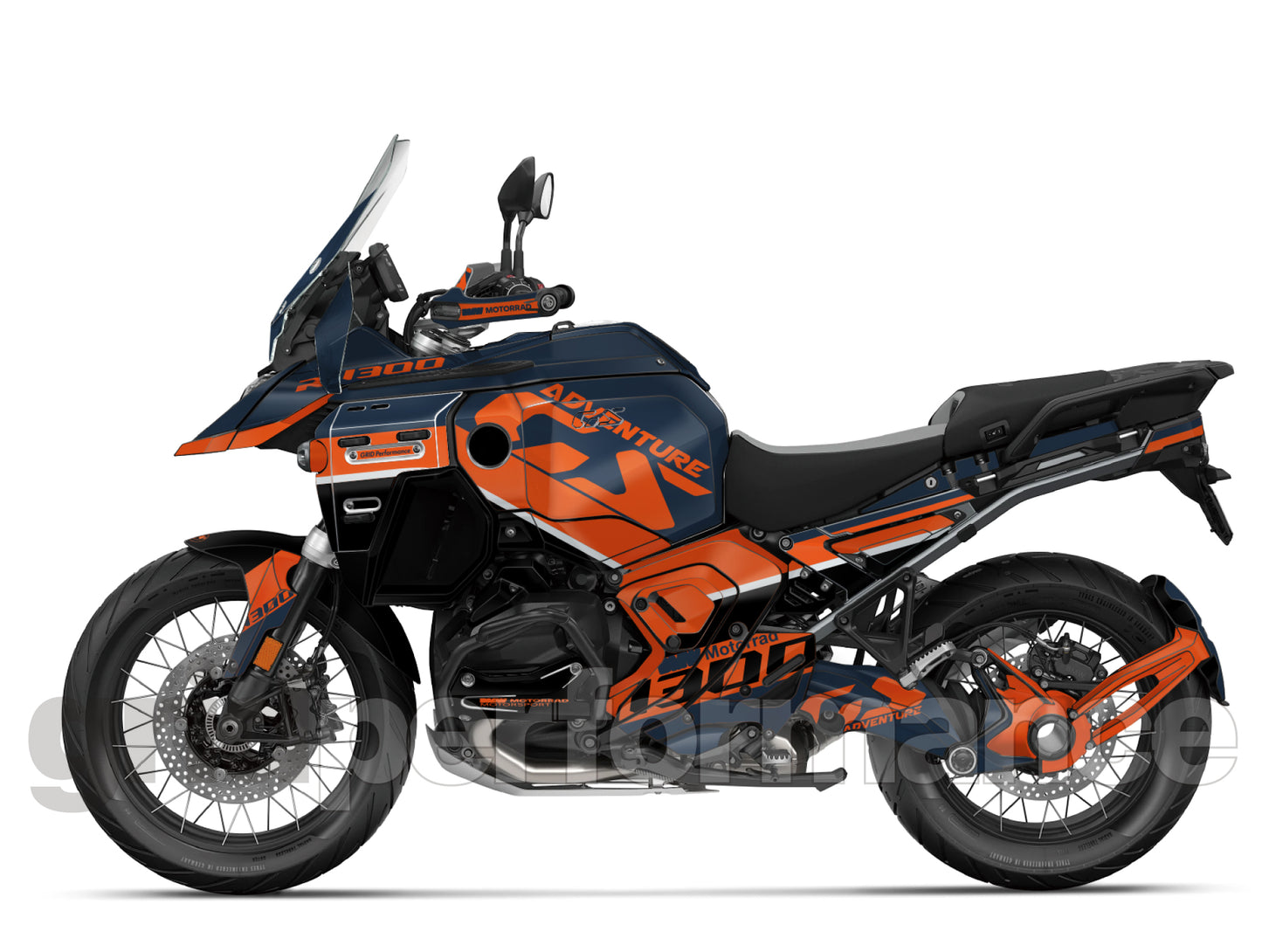 Motorcycle Fairing Decal Vinyl Sticker Kit – For BMW R1300GS ADV Adventure Type (14-2)