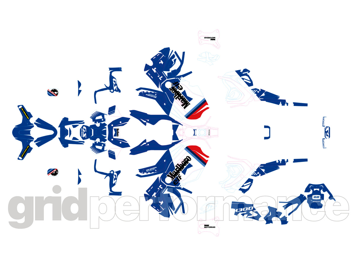 BMW R1300GS ADV Adventure Graphic Decal Sticker Kit (17-2.Marlbo)