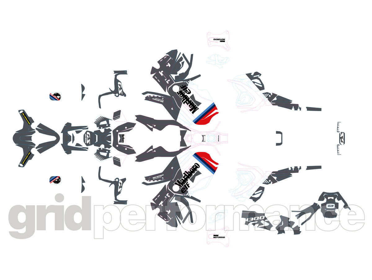 BMW R1300GS ADV Adventure Graphic Decal Sticker Kit (17-5.Marlbo)