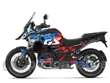 BMW R1300GS ADV Adventure Graphic Decal Sticker Kit (18-1.M Hybrid)