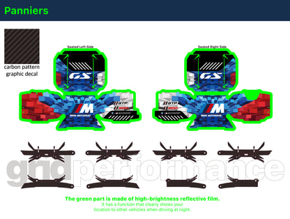 BMW R1300GS ADV Adventure Graphic Decal Sticker Kit (18-1.M Hybrid)