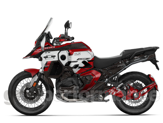 BMW R1300GS ADV Adventure Graphic Decal Sticker Kit (8-1.Original Look Red)
