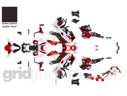 BMW R1300GS ADV Adventure Graphic Decal Sticker Kit (8-1.Original Look Red)