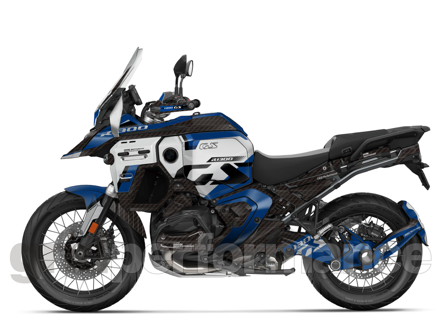 BMW R1300GS ADV Adventure Graphic Decal Sticker Kit (8-2.Original Look Blue)