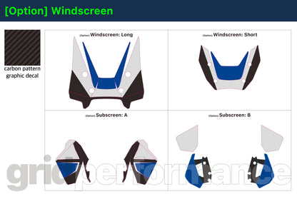 BMW R1300GS ADV Adventure Graphic Decal Sticker Kit (8-2.Original Look Blue)