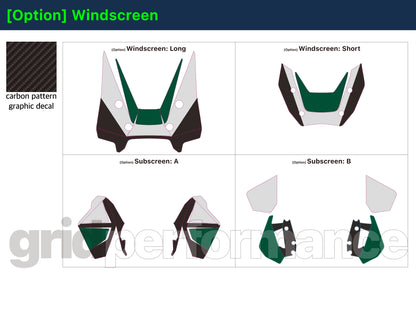 BMW R1300GS ADV Adventure Graphic Decal Sticker Kit (8-3.Original Look Green)