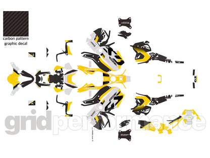 BMW R1300GS ADV Adventure Graphic Decal Sticker Kit (8-4.Original Look Yellow)