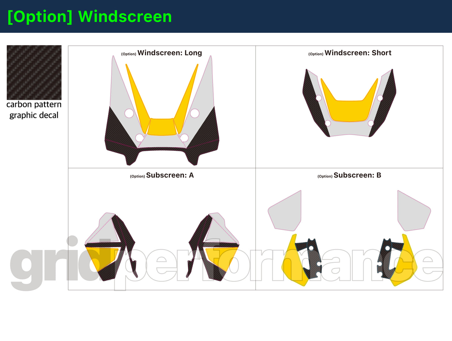 BMW R1300GS ADV Adventure Graphic Decal Sticker Kit (8-4.Original Look Yellow)