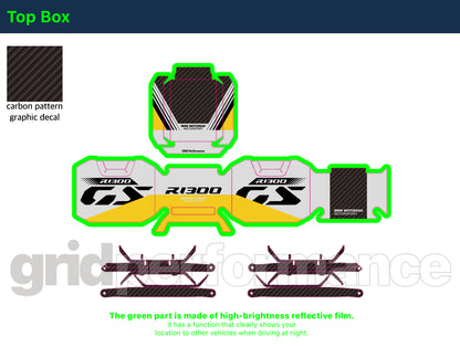 BMW R1300GS ADV Adventure Graphic Decal Sticker Kit (8-4.Original Look Yellow)