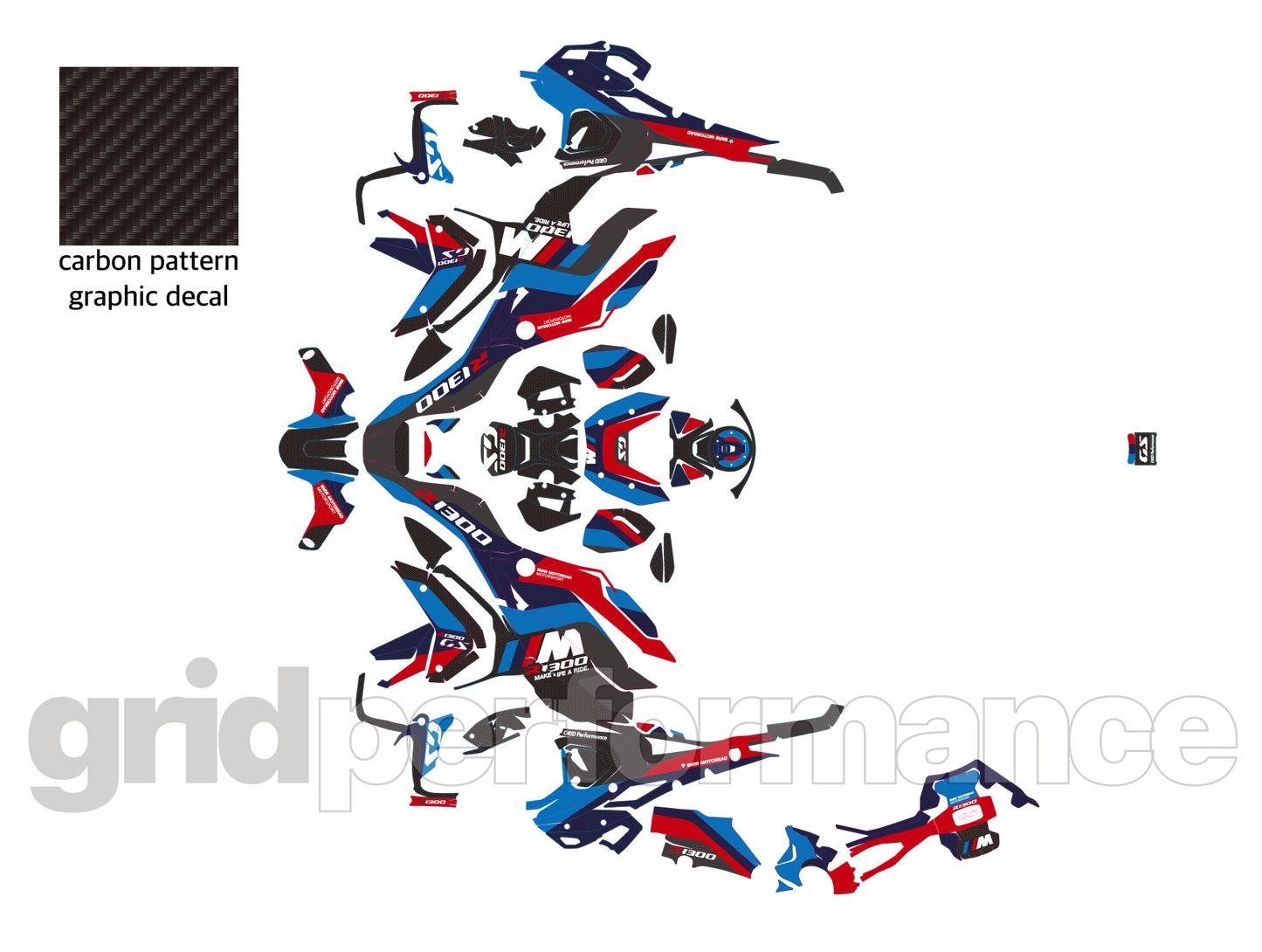 BMW R1300GS Custom Vinyl Graphic Decal Kit (1-2.M)